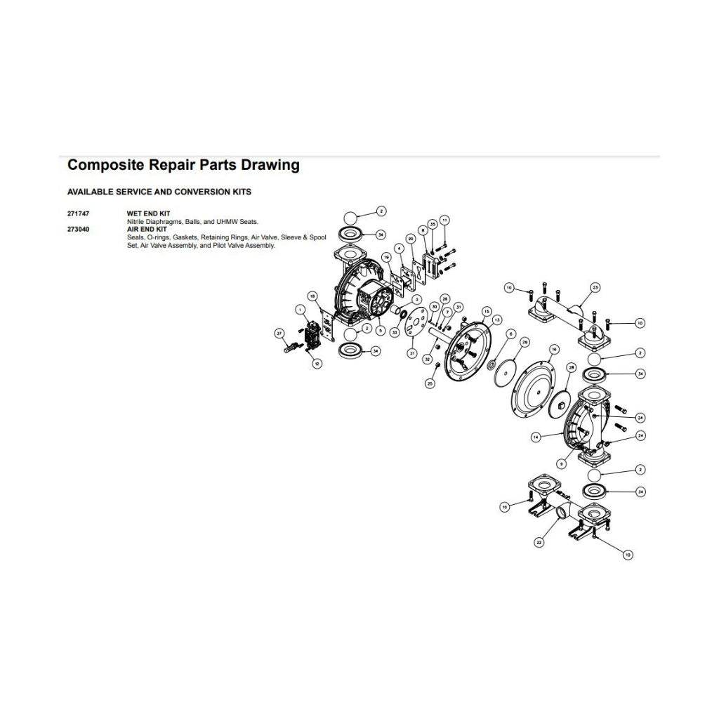 Buna Wet-End Kit for Diaphragm Pump Model 85626 – Source 4 Industries