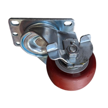 2-1/2" x 1-1/4" Poly-Pro Wheel Swivel Caster - Top Lock Brake - 250 lbs. Capacity - Durable Superior Casters