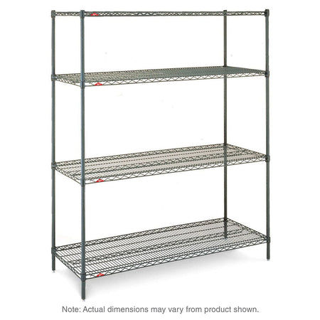 Metro - Super Erecta 4-Shelf Industrial Wire Shelving Starter Unit (Metroseal Green Epoxy) - Metro