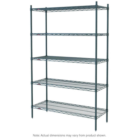 Metro - Super Erecta 5-Shelf Industrial Wire Shelving Starter Unit (Metroseal Green Epoxy) - Metro