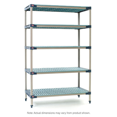 MetroMax 4 - 5-Shelf Plastic Industrial Shelving Starter Unit - Metro