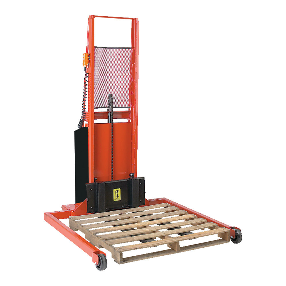 Adjustable Span Straddle Powered Stacker with 3" x 40" Forks, 1000 lb Capacity - Wesco