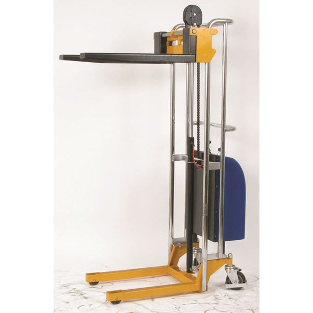 Battery Operated Value Lift Stacker with 4" x 25.5" Adjustable Forks, 880 lb Capacity - Wesco