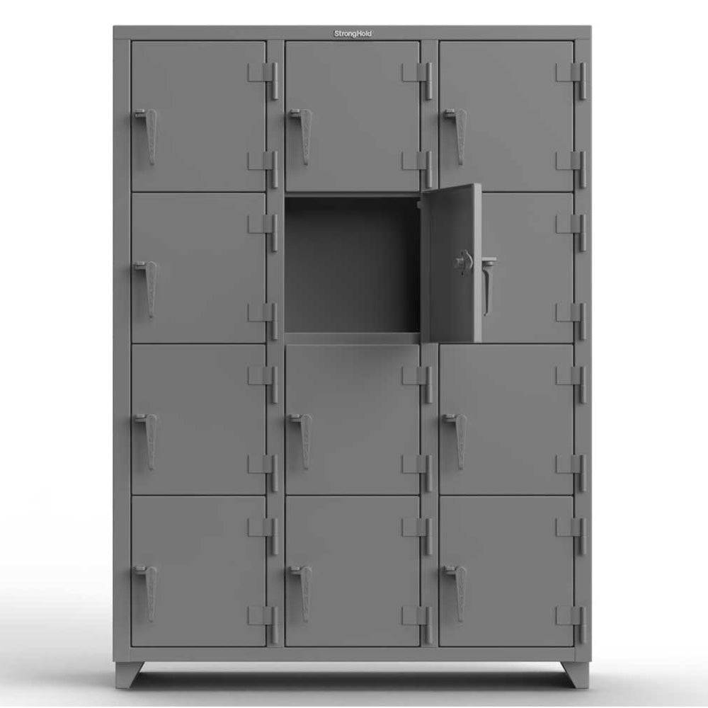 Extra Heavy Duty 14 GA 4-Tier Locker - Strong Hold