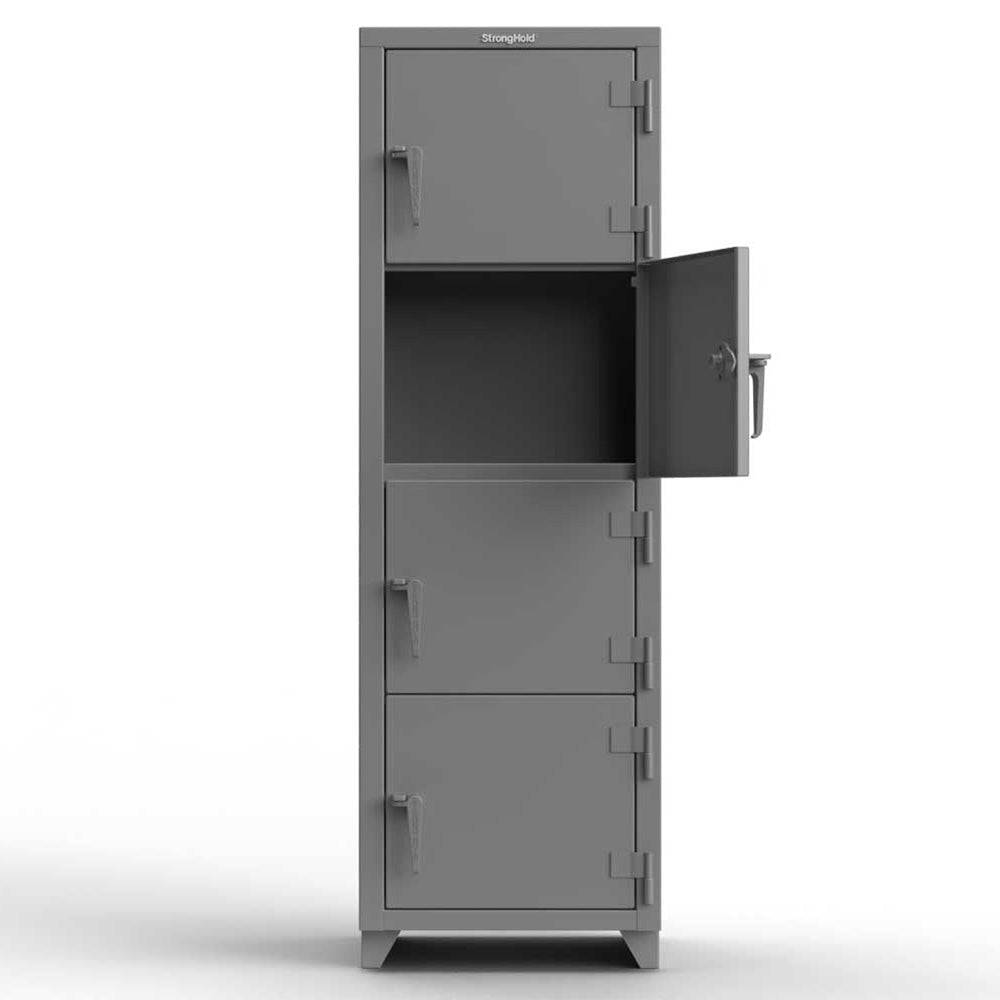 Extra Heavy Duty 14 GA 4-Tier Locker - Strong Hold