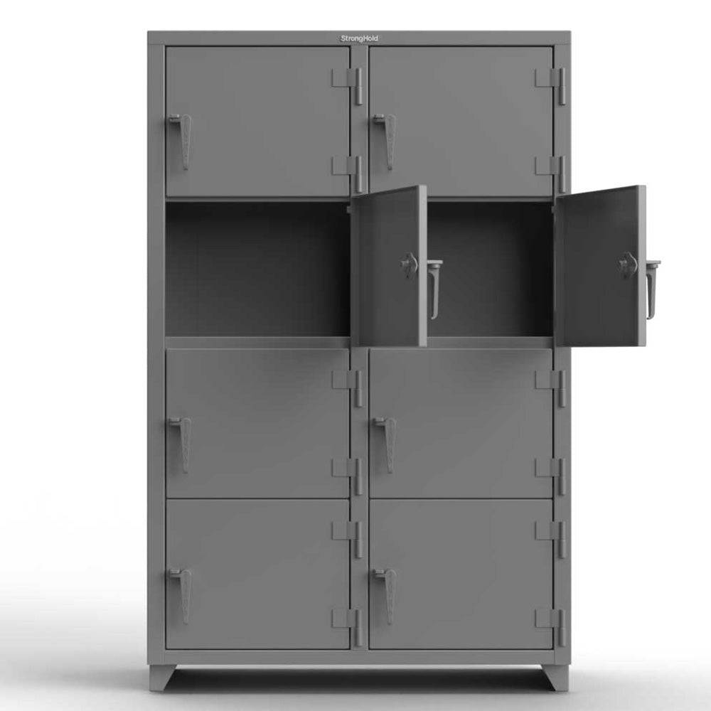 Extra Heavy Duty 14 GA 4-Tier Locker - Strong Hold