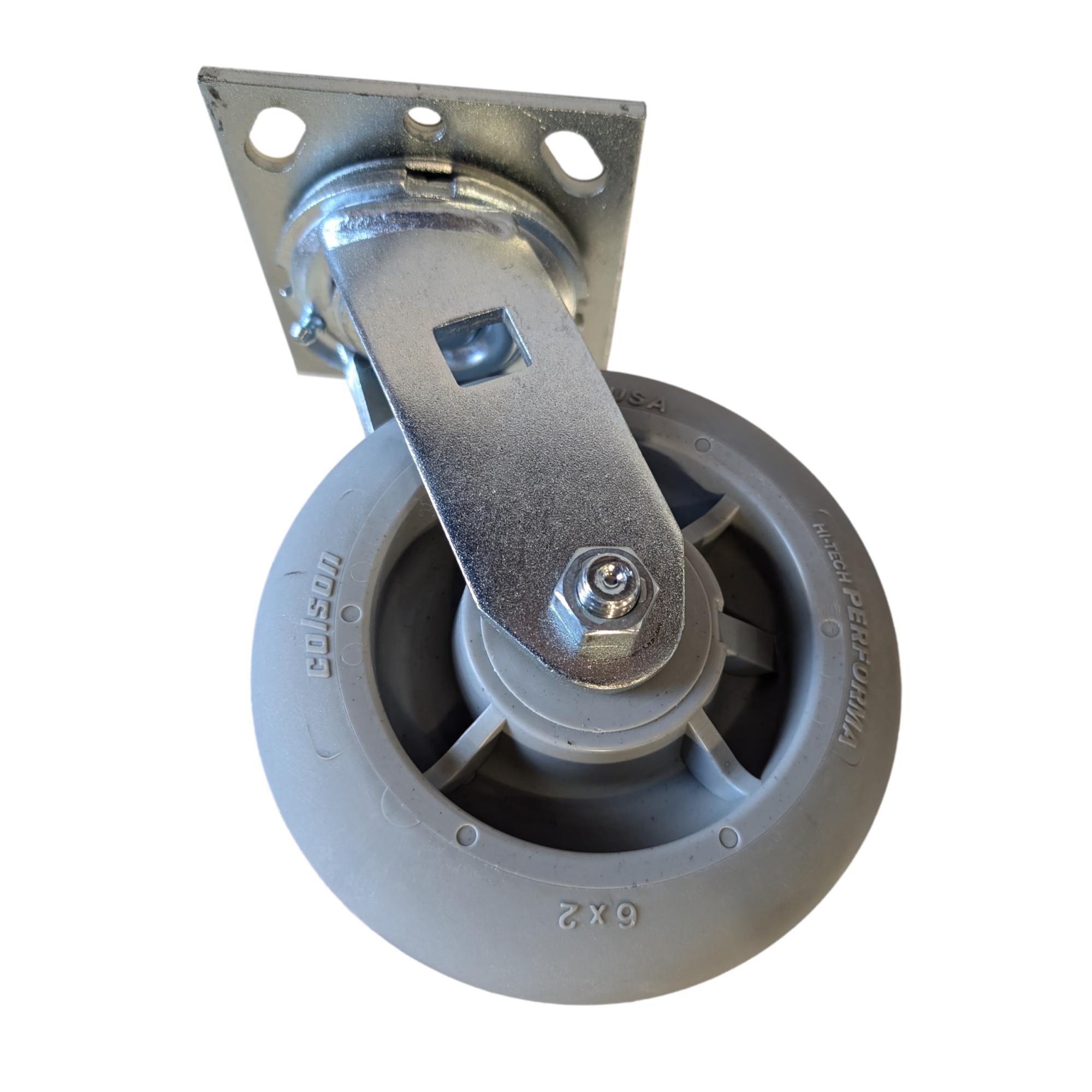 6" x 2" Colson Performa Wheel Swivel Caster w/ Thread Guards 450 lbs. Cap. - Colson