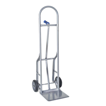 Single Pin Steel Hand Truck w/ Rubber Wheels, Long Nose Plate (55"H) - Dutro