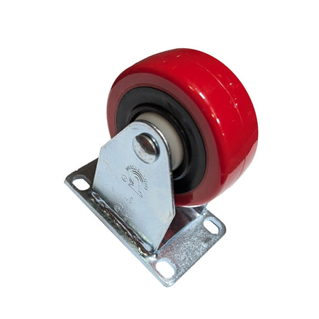 3" x 1-1/4" Poly Pro Wheel (Red) Rigid Caster - 300 Lbs. Capacity - Durable Superior Casters