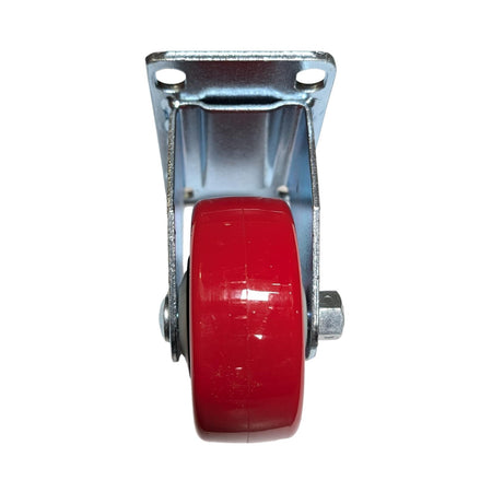 3" x 1-1/4" Poly Pro Wheel (Red) Rigid Caster - 300 Lbs. Capacity - Durable Superior Casters