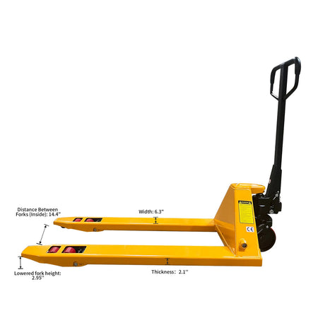 Heavy Duty Manual Hand Pallet Jack, 7700 lbs, 48" x 27" Fork - Apollo Forklift