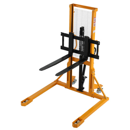 Straddle Legs Pallet Stacker, 1100-2200 lbs Capacity, 63" Lift Height - Apollo Forklift