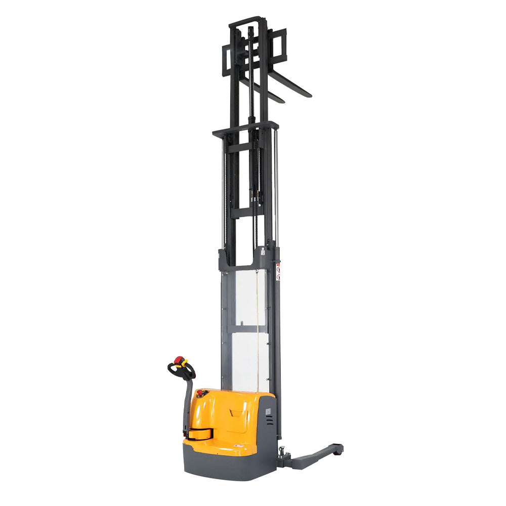 Powered Forklift Full Electric Walkie Stacker, 3300 lbs Capacity - Apollo Forklift