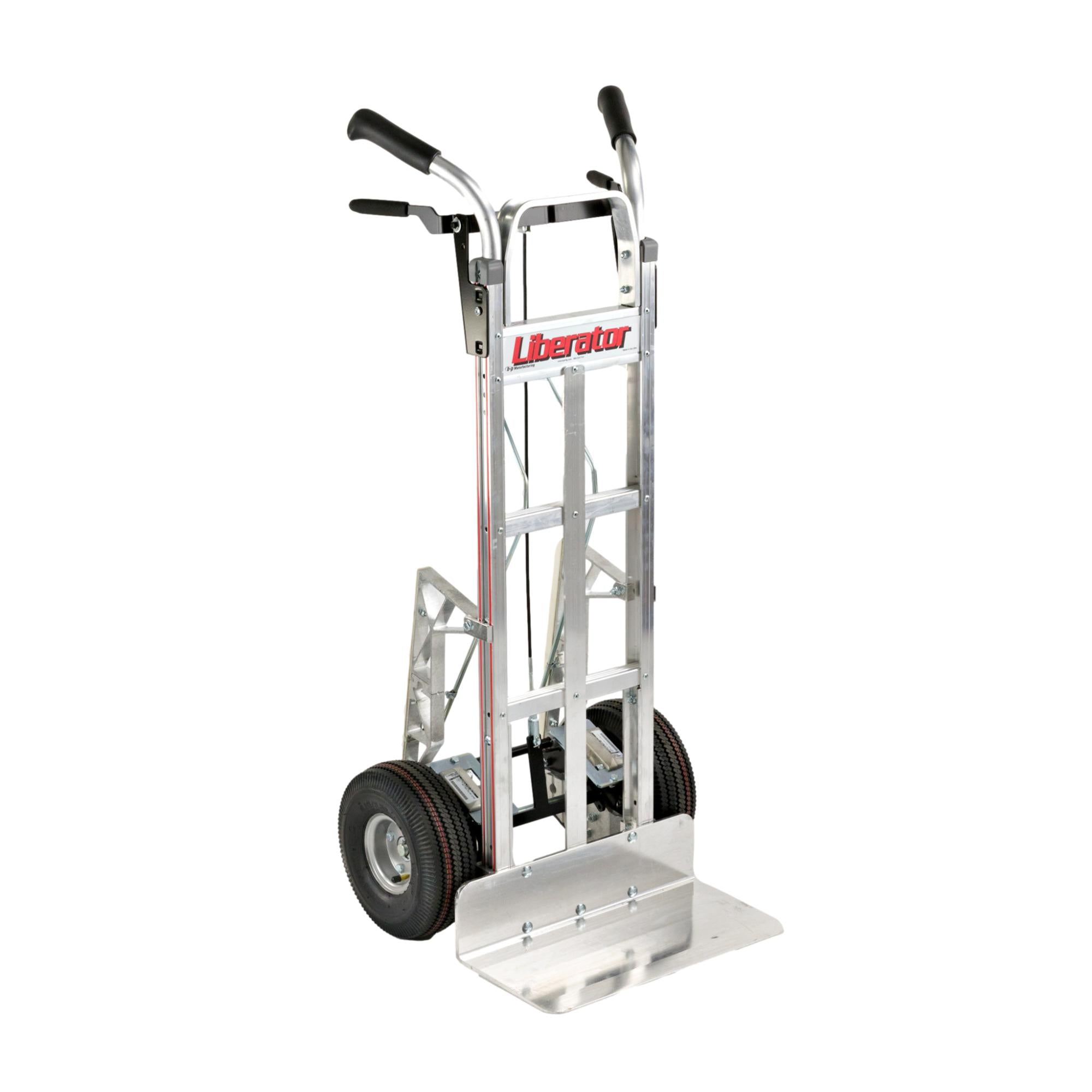 B&P Disk Brake Straight Loop Vertical Grip Hand Truck - 600 lbs Capacity - B&P Manufacturing