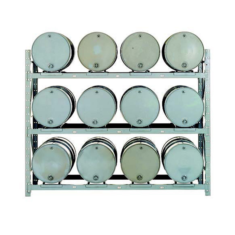 12-Drum Heavy-Duty Storage Rack - Versatile & Easy Assembly - Meco-Omaha