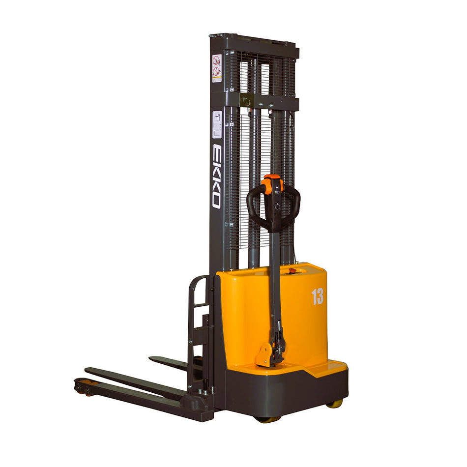 Full Electric Straddle Stacker 2800 lbs Capacity with Adjustable Legs - EB13C