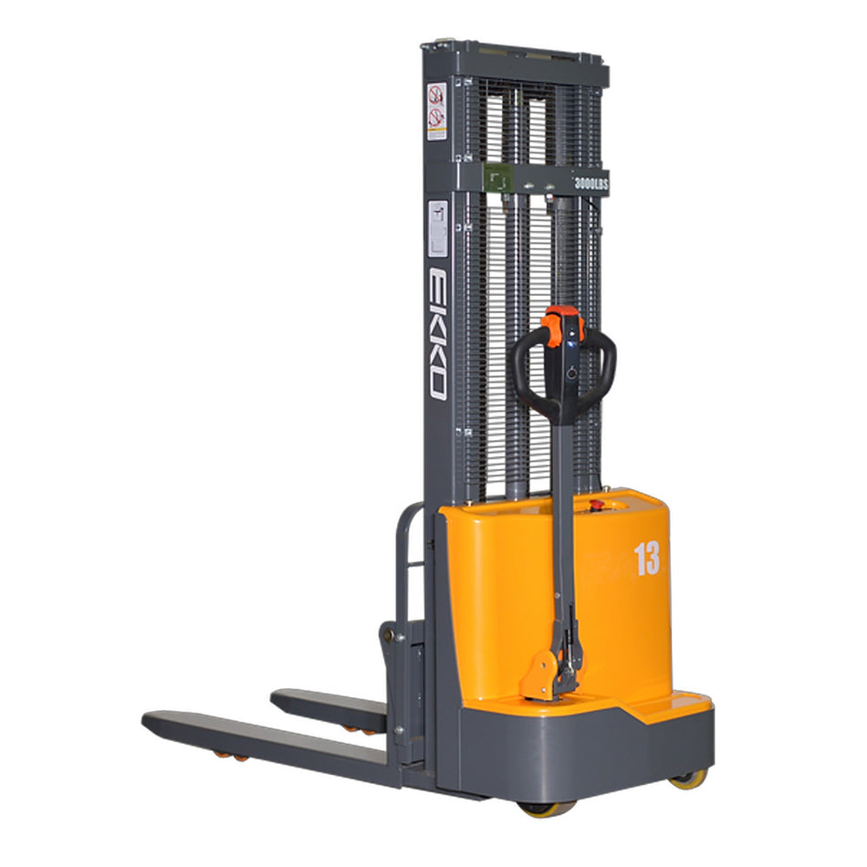 EKKO EB13CD Full Powered Fork Over Stacker - 118" Height - 2,800 lbs Capacity