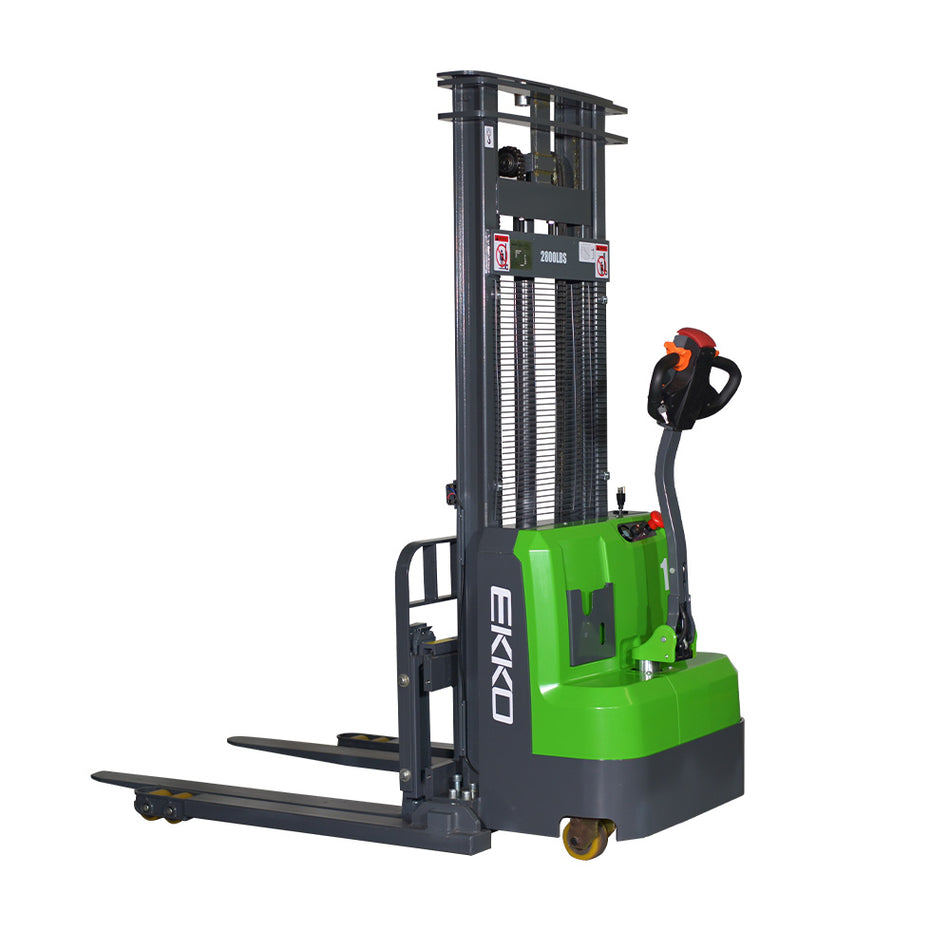 High-Capacity Electric Lithium Straddle Stacker with Side Shift - EB14CS-LI