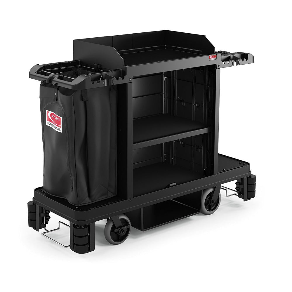 Premium Housekeeping Cart, Black - Suncast Commercial