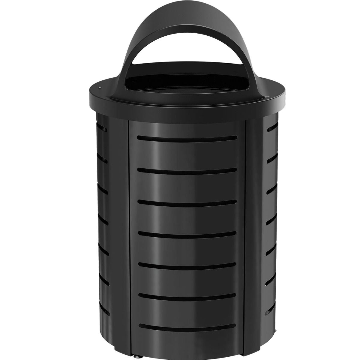 35 Gallon Outdoor Decorative Metal Trash Can With Roto-Molded Lid - Suncast Commercial