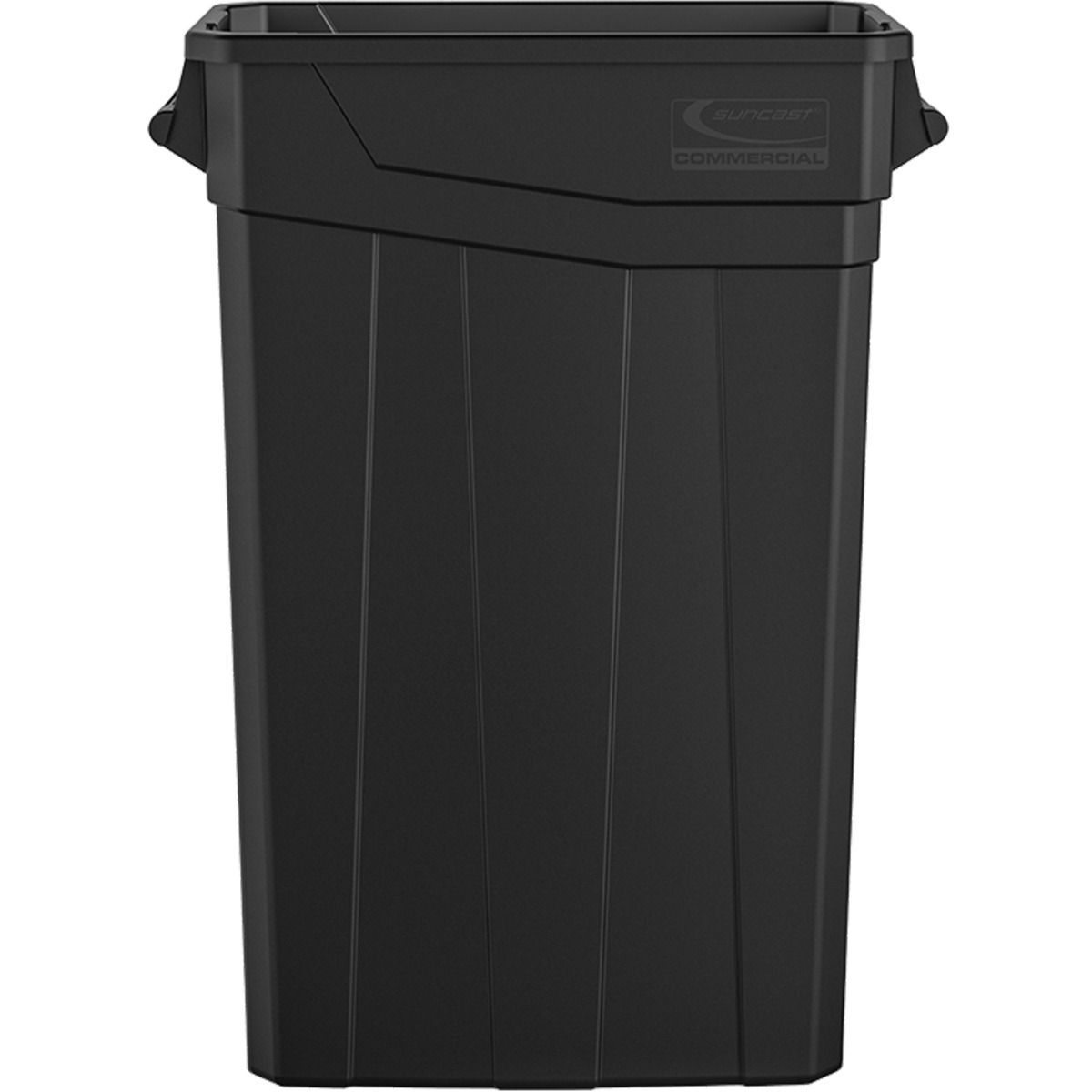 23 Gallon Resin Slim Trash Can With Handles - Suncast Commercial