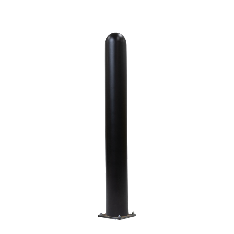 Black Steel Bollard and Cover