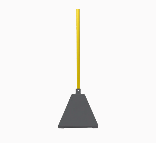 Pyramid Sign Base, Base Color: YellowPost Color: Darkgray