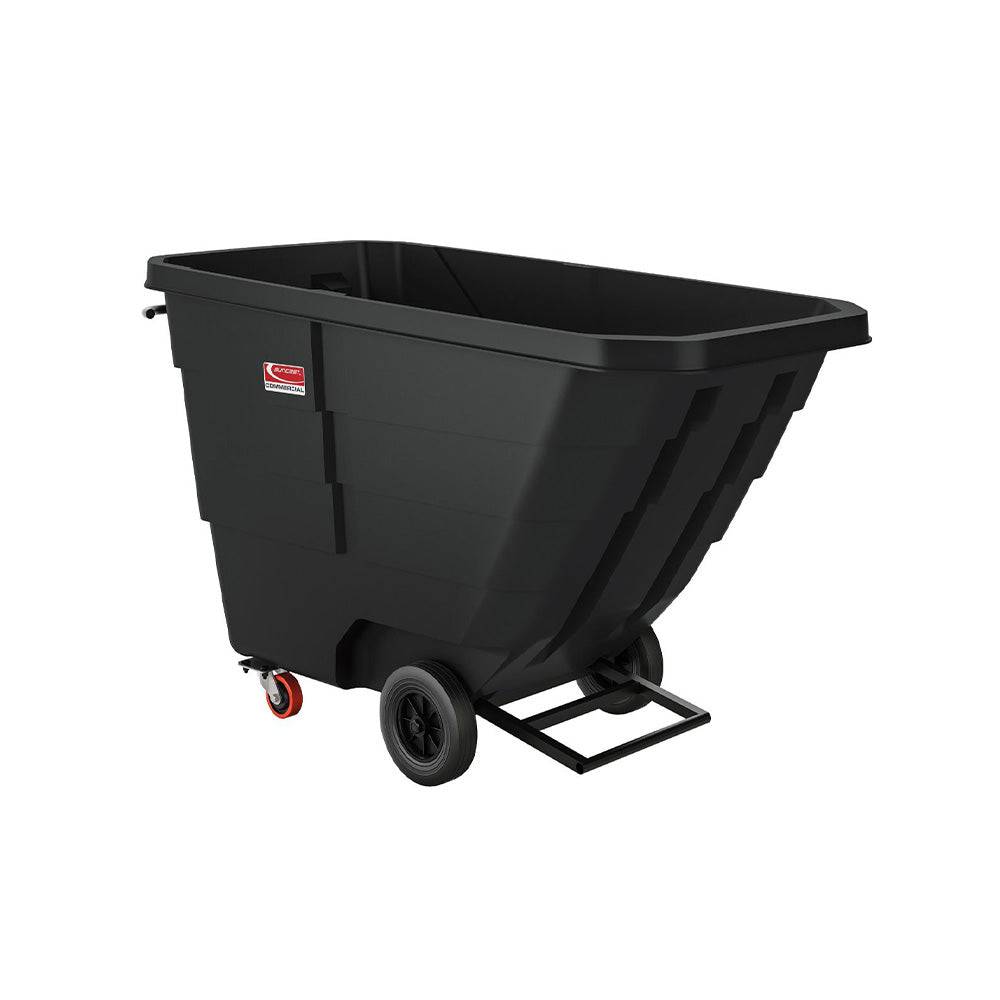 1 Cubic Yard Construction Duty Tilt Truck, Black - Suncast Commercial