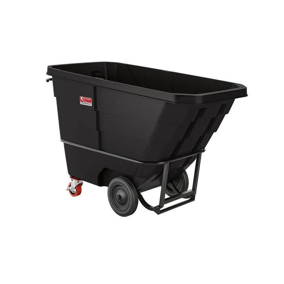 1 Cubic Yard, Standard Duty Tilt Truck, Black - Suncast Commercial