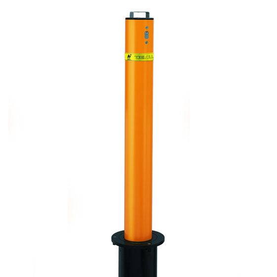 4" Manual Retractable Yellow Carbon Steel Bollard - S4 Bollards