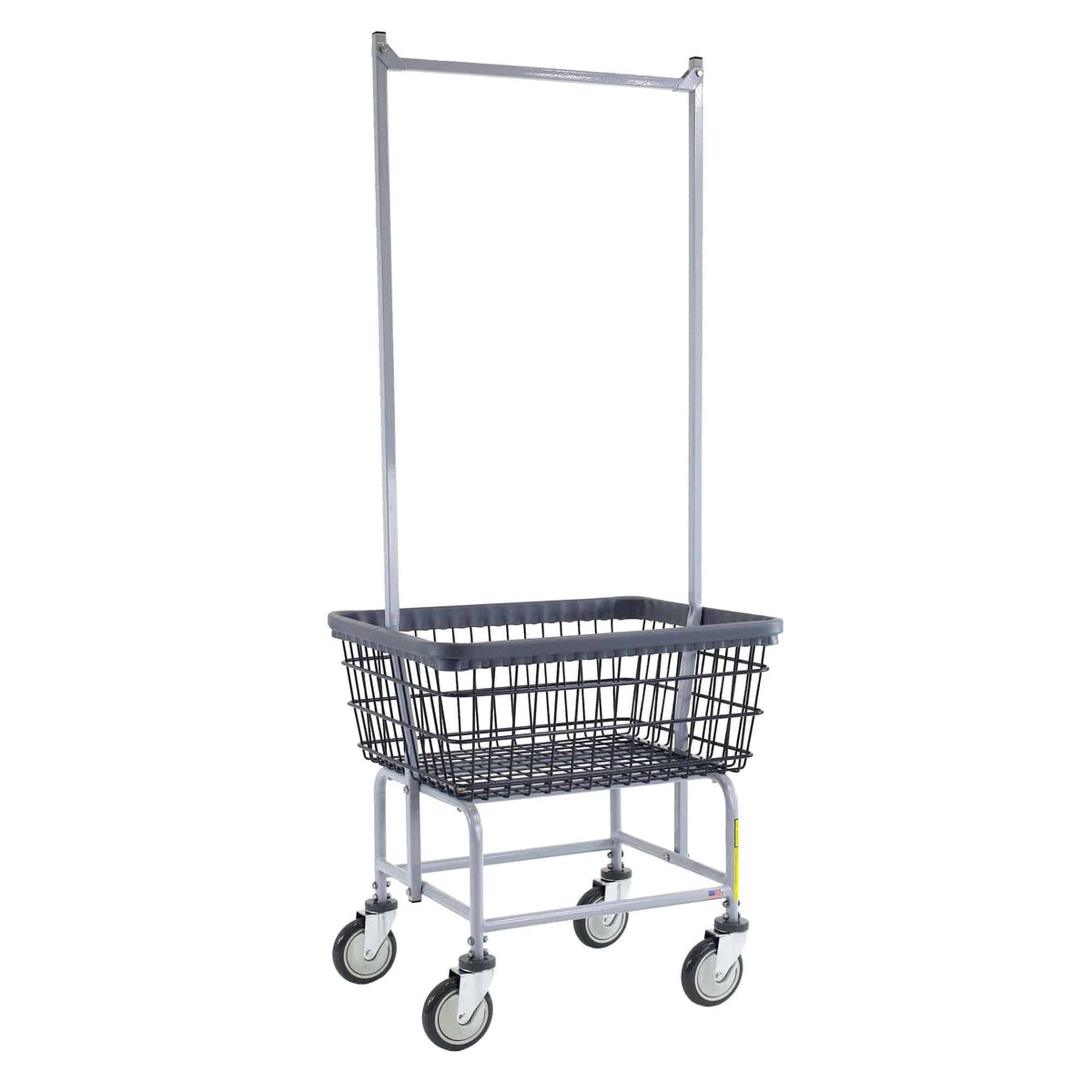 Laundry Cart with Double Pole Rack - R&B Wire