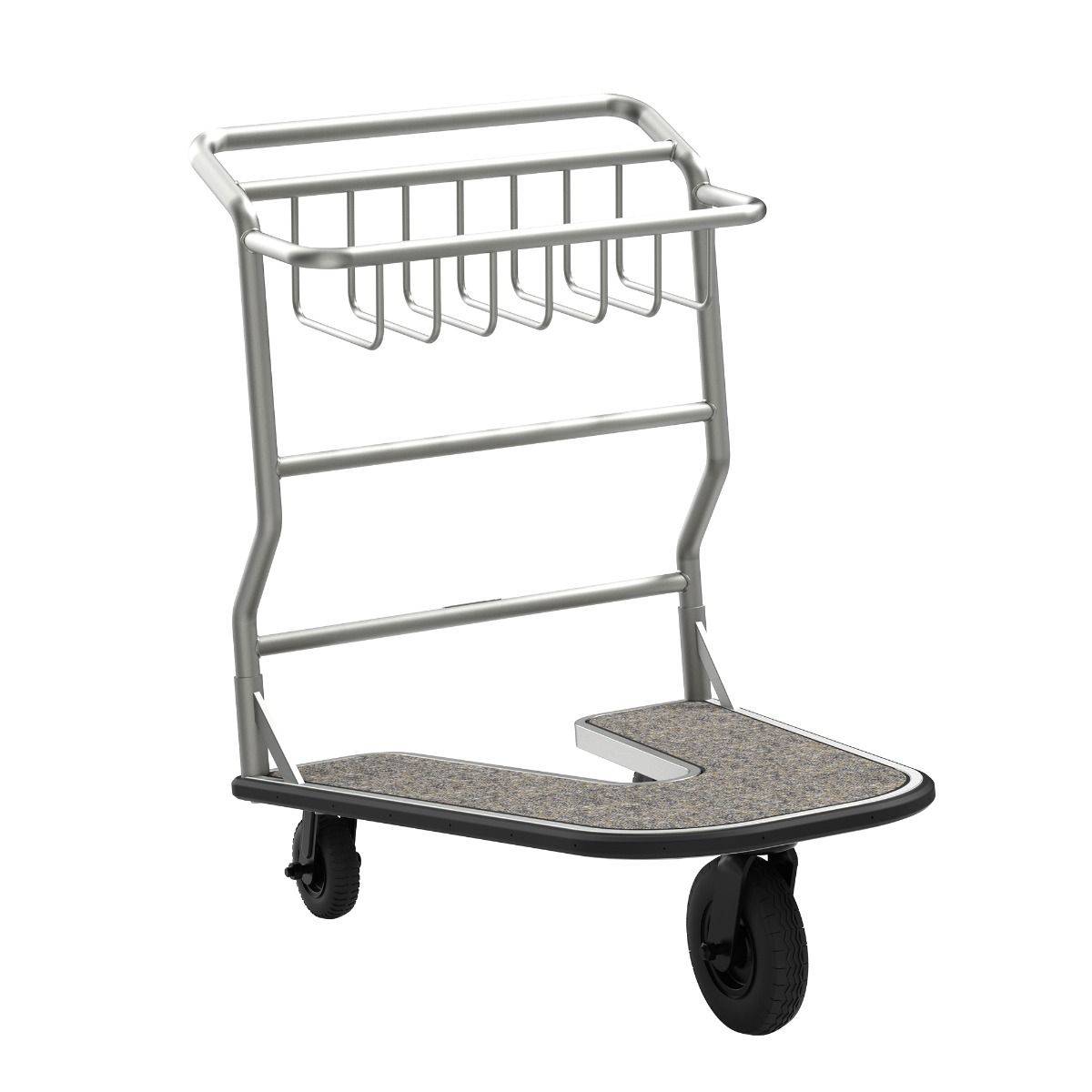 Nesting Luggage Cart With Carpet Platform - Suncast Commercial