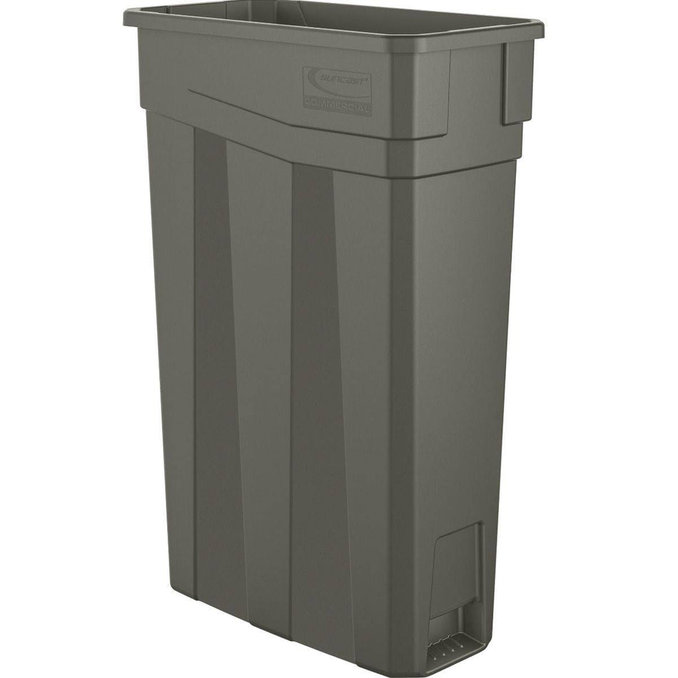 23 Gallon Resin Slim Trash Can - Gray - Suncast Commercial