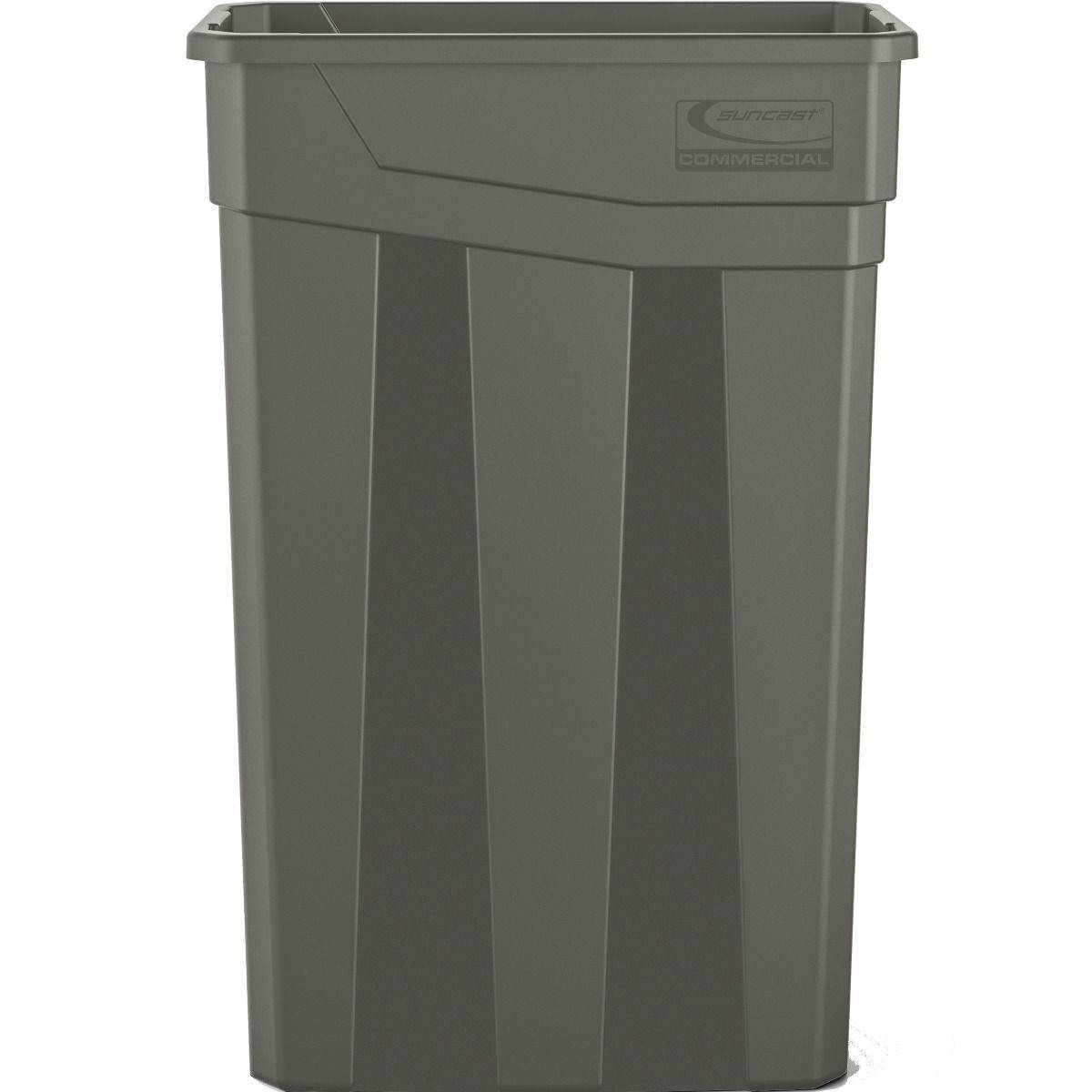 23 Gallon Resin Slim Trash Can - Gray - Suncast Commercial