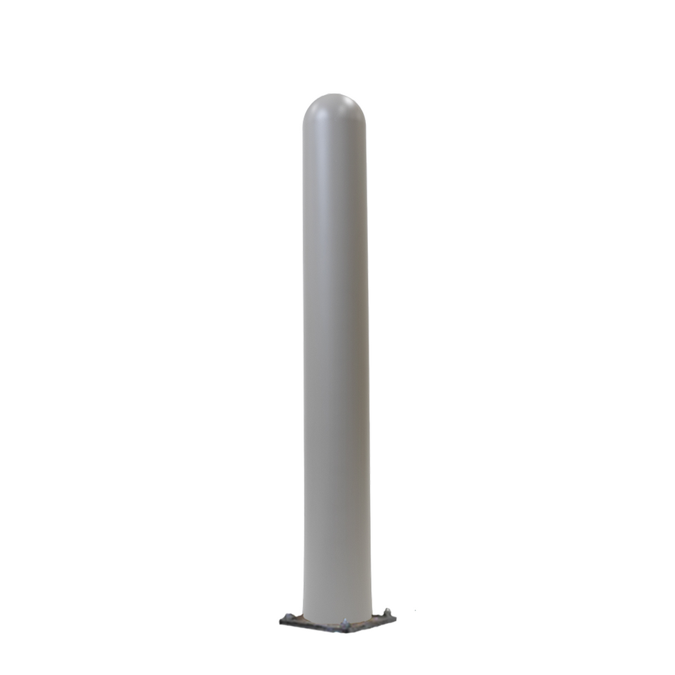 Light Gray Steel Bollard and Cover