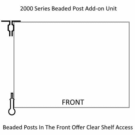 2000 Series Open Steel Shelving Beaded Post with 5 Shelves - Lyon