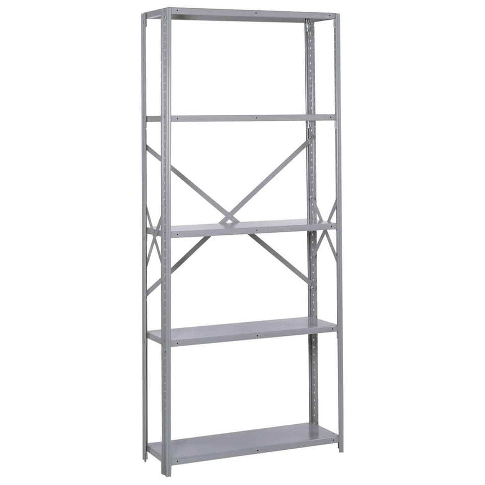 8000 Series Open Steel Shelving with 5 Shelves - 22 Gauge - Medium-Duty - Lyon