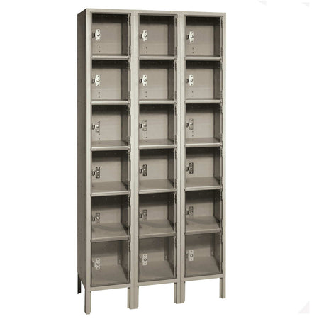 Six Tier ClearSight Clear Front Locker 3 Wide - Lyon