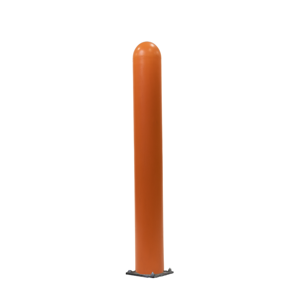 Orange Steel Bollard and Cover