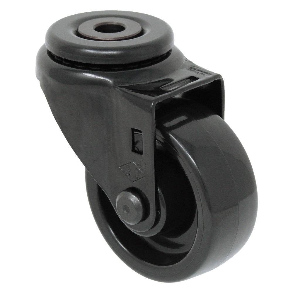 3" x 1-1/4" Polyolefin Hollow Kingpin Swivel Caster 250 lbs. Cap. - Durable Superior Casters