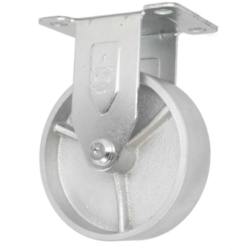 4" x 1-1/4" Semi-Steel Wheel Rigid Caster - 300 lbs. Capacity - Durable Superior Casters