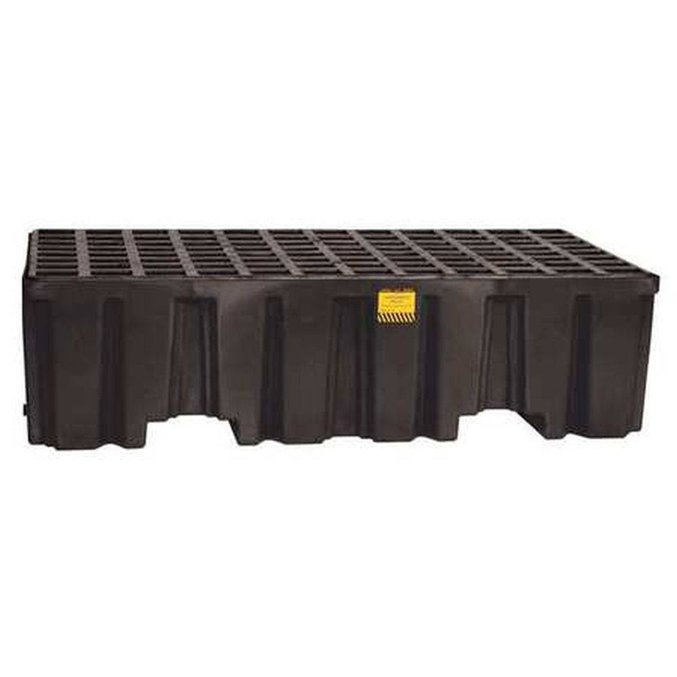 2 Drum Pallet Black w/ Drain - Eagle Manufacturing