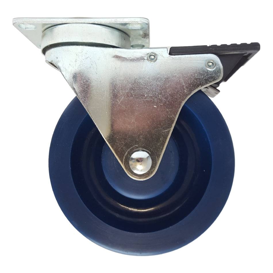 5" x 1-1/4" Duralastomer Swivel Caster W/ Total Lock Brake - 350 lbs. Cap. - Durable Superior Casters