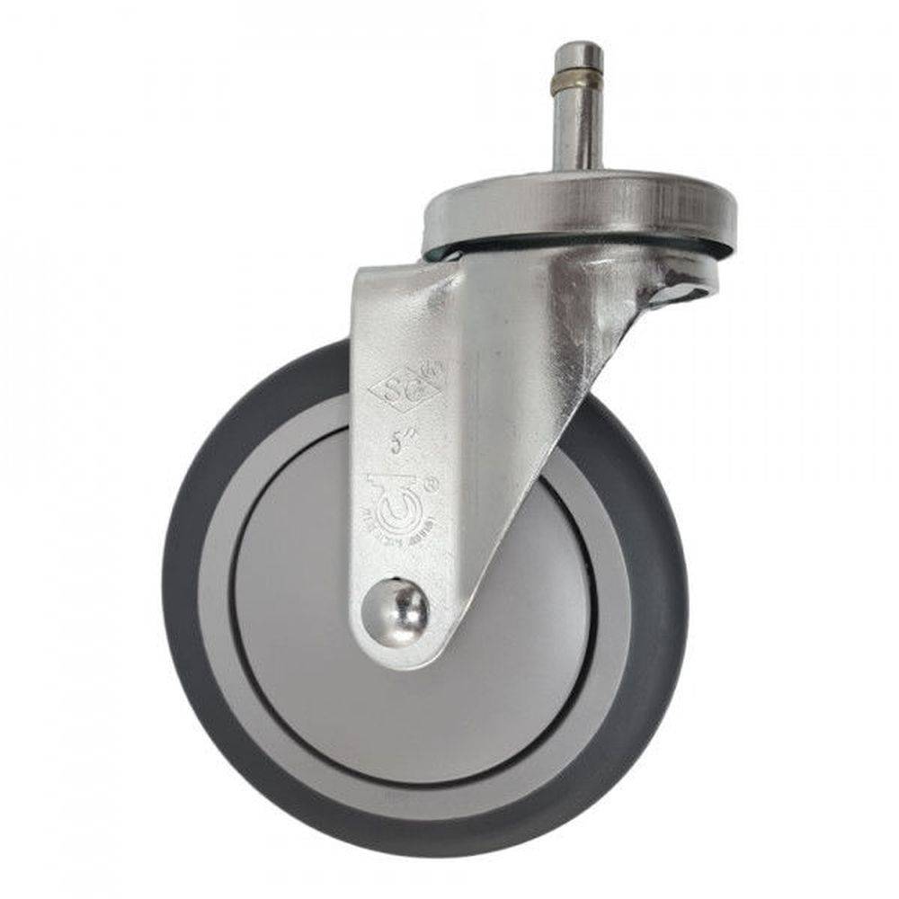 5" x 1-1/4" Thermo-Pro Swivel Grip Ring Stem Caster (7/16")  - 300 lbs. Cap. - Durable Superior Casters