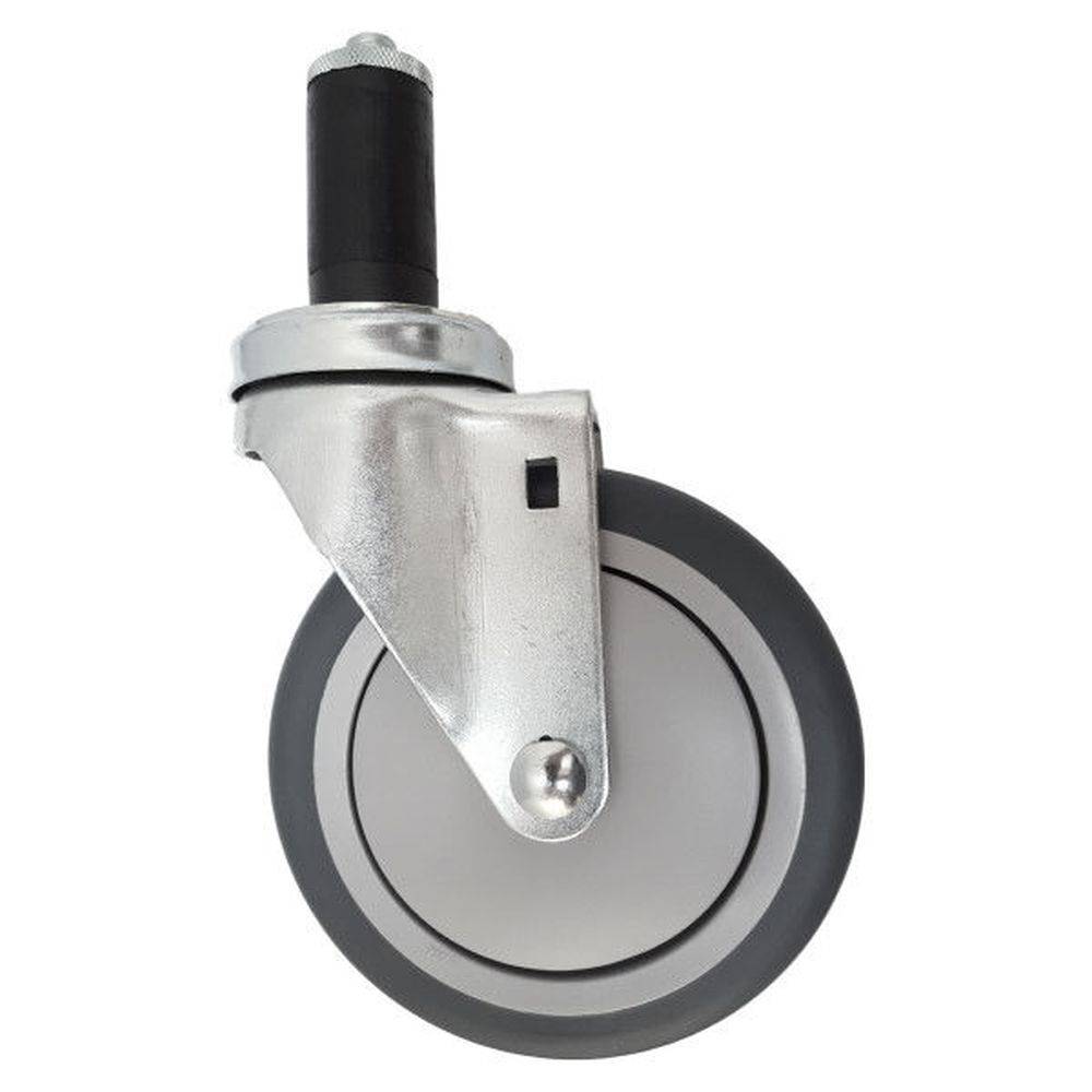 5" x 1-1/4" Thermo-Pro Threaded Swivel Stem Caster, Expandable Adapter,300# Cap - Durable Superior Casters