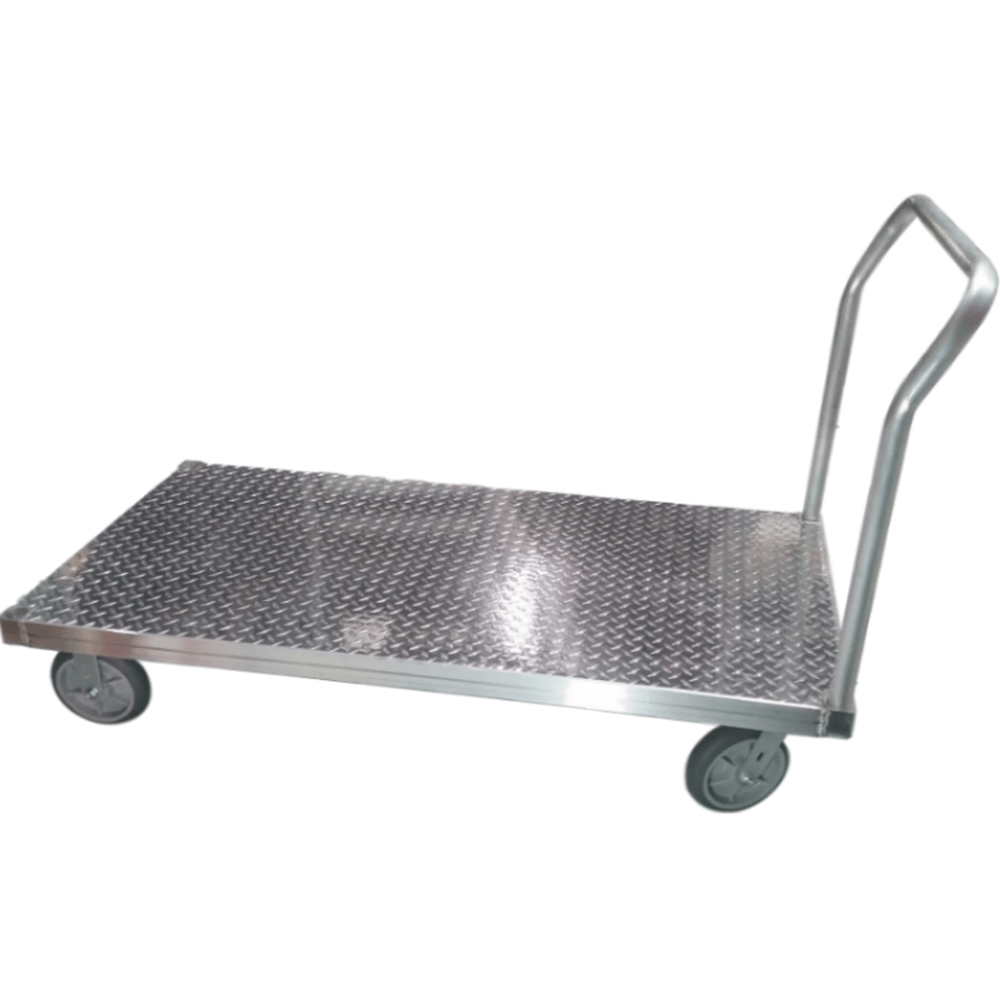 B&P Aluminum Platform Truck 30"W x 60"L - 2,000lb Cap. - Diamond Plate - B&P Manufacturing