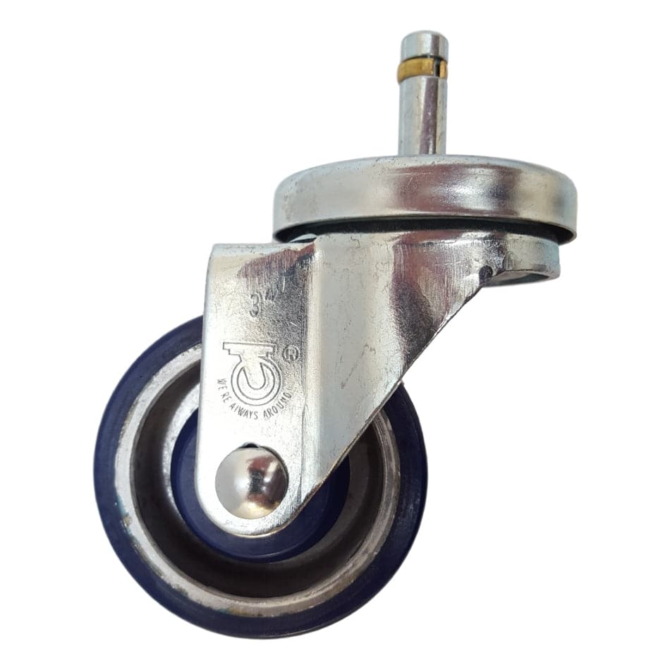 3" x 1-1/4" Polyon Aluminum Wheel Swivel Grip Ring Stem Caster - 350 lbs. Cap. - Durable Superior Casters