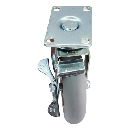 5" x 1-1/4" Element Wheel Swivel Caster w/Top Lock Brake - 250 lb. Cap - Durable Superior Casters