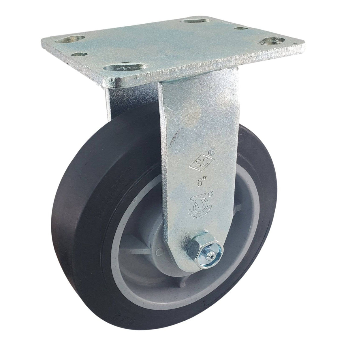 6" x 2" Nomadic Wheel Rigid Caster - 600 lbs. capacity - Durable Superior Casters