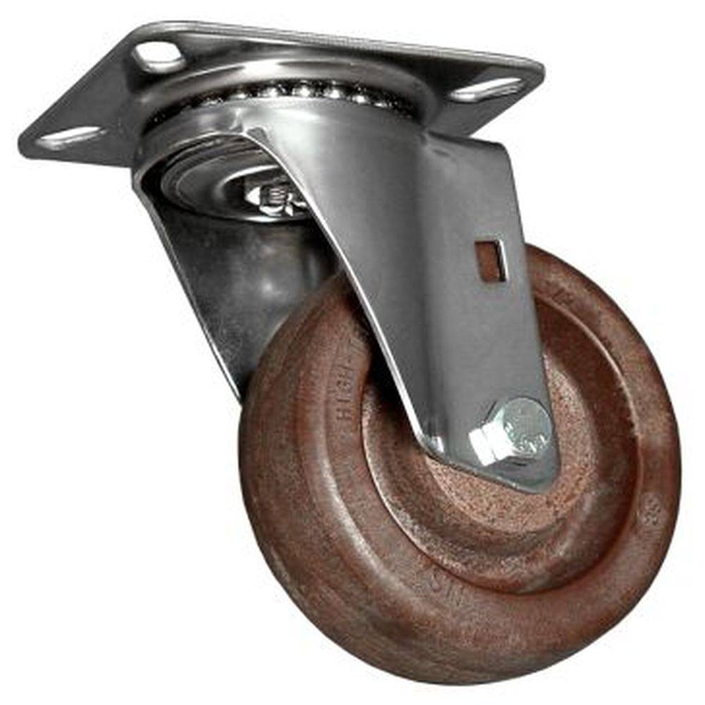 4" x 1-1/2" High Temp Brimstone S.S. Swivel Caster (Zerk Axle), 350 lbs. Capacity - Durable Superior Casters